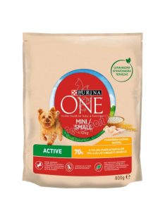 Purina One Mini/Small <10 kg Active csirkében gazdag kutyaeledel rizzsel 800g