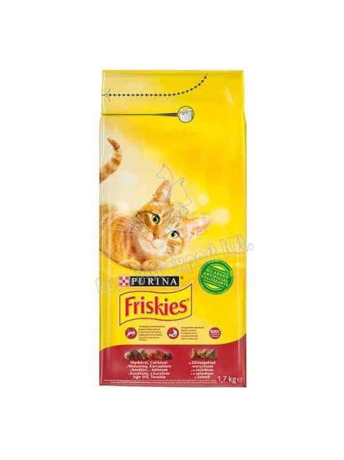 FRISKIES Marhával, csirkével és hozzáadott zöldségekkel 1,7kg