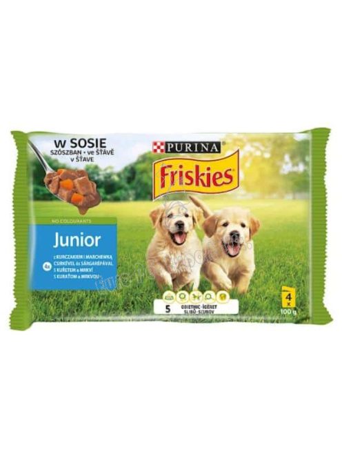 Friskies Vitafit Junior Csirke répával szószban 4x100g