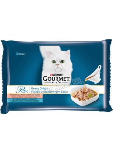 Gourmet Perle macskaeledel 4x85 g Lazac-Tonhal