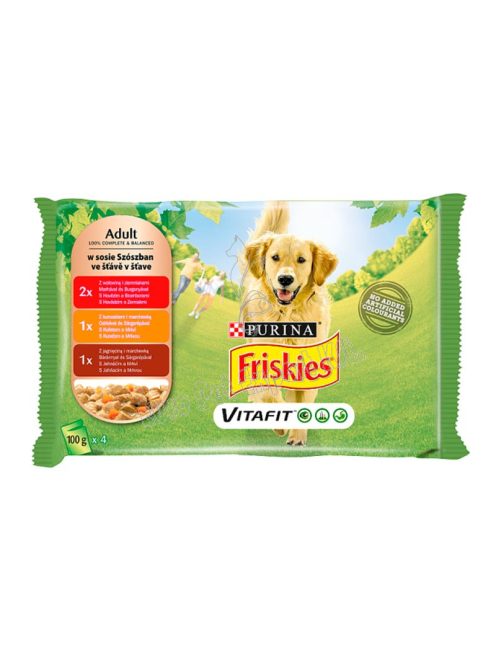 FRISKIES DOG VITAFIT ASZPIK 4X100G MAR/CSIR/BÁ