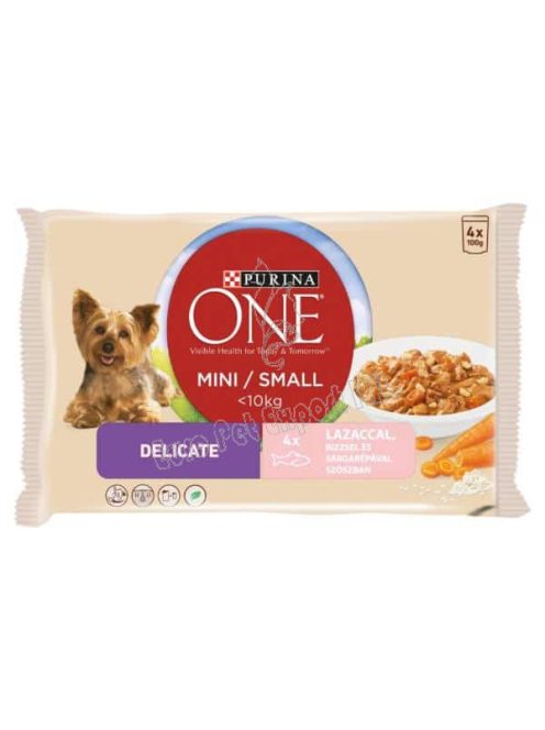 PURINA ONE MINI/SMALL Delicate Lazaccal szószban 4x100g