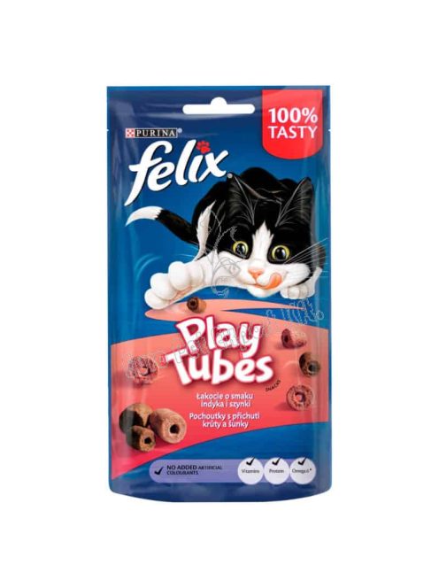 Felix Play Tubes macska jutalomfalat pulyka és sonka ízesítéssel 50g