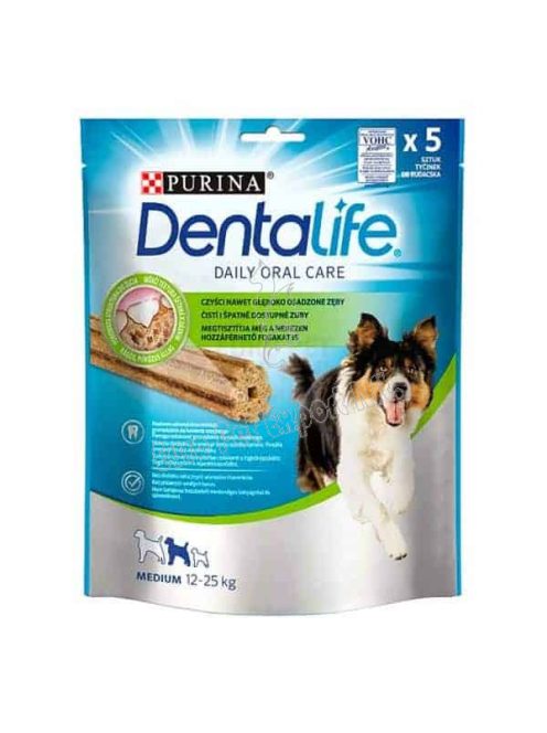 DENTALIFE Medium 5x115g - fogápoló rágó jutalomfalat (12-25kg kutyák számára)