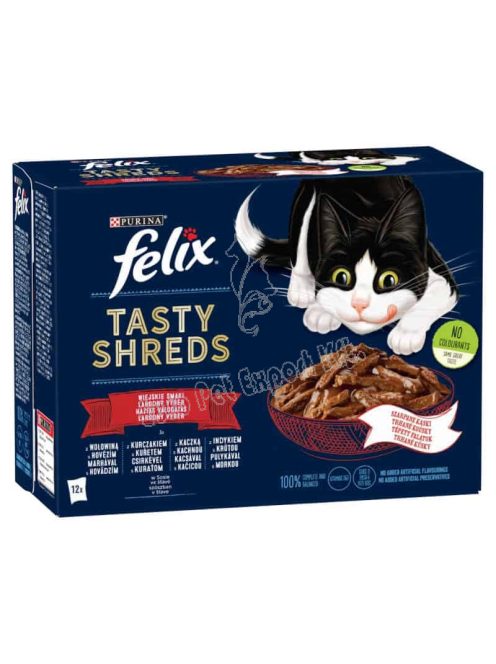 Felix Shreds Házias Válogatás nedves macskaeledel szószban 12 x 80g