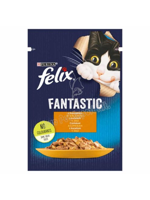 Felix Fantastic Csirkével aszpikban nedves macskaeledel 85g