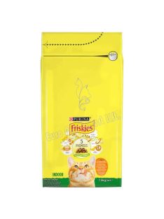   Friskies Indoor száraz macskaeledel csirkével és hozzáadott kerti zöldségekkel 1,5kg