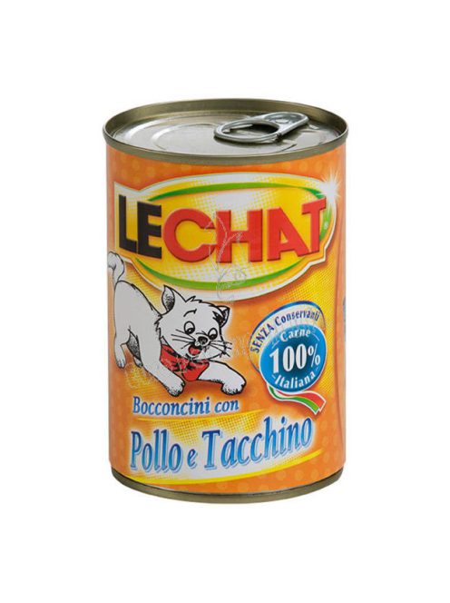 LECHAT PREMIUM Konzerv Csirke-Pulyka 400g