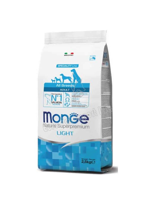 MONGE DOG Adult Light Lazac 2,5Kg