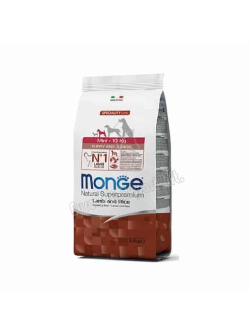 MONGE Mini Puppy & Junior Bárány Rizzsel 800g