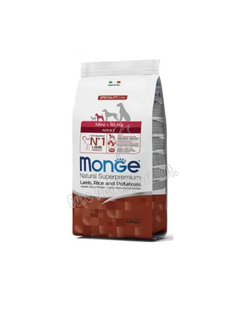 MONGE MINI ADULT kutyatáp Bárány 2,5kg