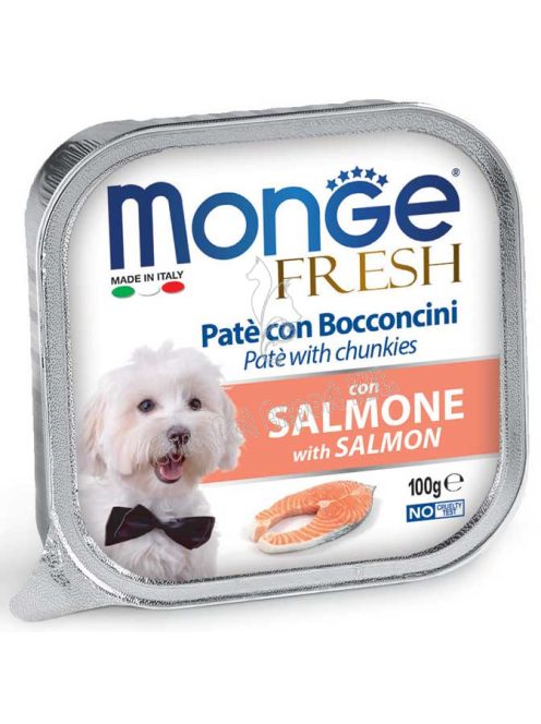 MONGE Fresh Pástétom és falatkák lazaccal 100g