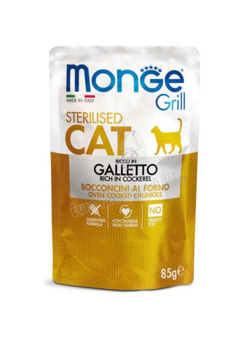 Monge Cat Grill Falatok kocsonyában Kakassal 85g