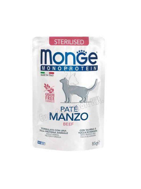 MONGE MONOPROTEIN Marhahússal - ivartalanított macskáknak - 85g