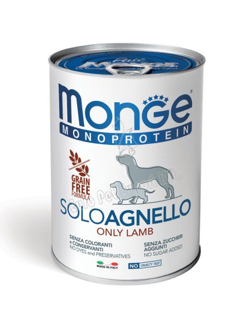 MONGE DOG Monoprotein Bárány pástétom 400g