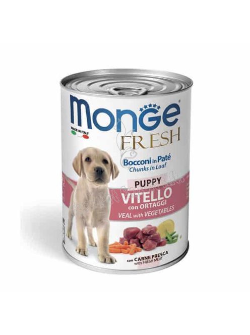 Monge Fresh Puppy kutyaeledel 400 g Borjú, zöldségek