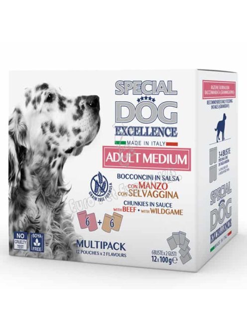 SPECIAL DOG Excellence Multipack Adult Medium – marha és vadas 12x100g