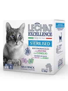 LeChat Excellence Multipack Sterilized Nyúl és Kacsa 12x100g