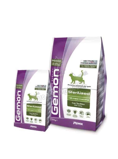 GEMON Cat Sterilized Pulykás 400g