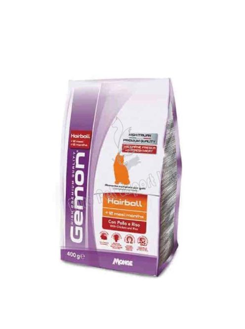 GEMON Cat Hairball Csirke-Rizs 400g