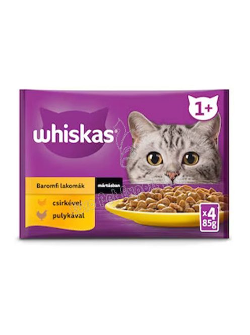 WHISKAS CAT POUCH ASZPIKBAN 4X85G BAROMF. VÁL.