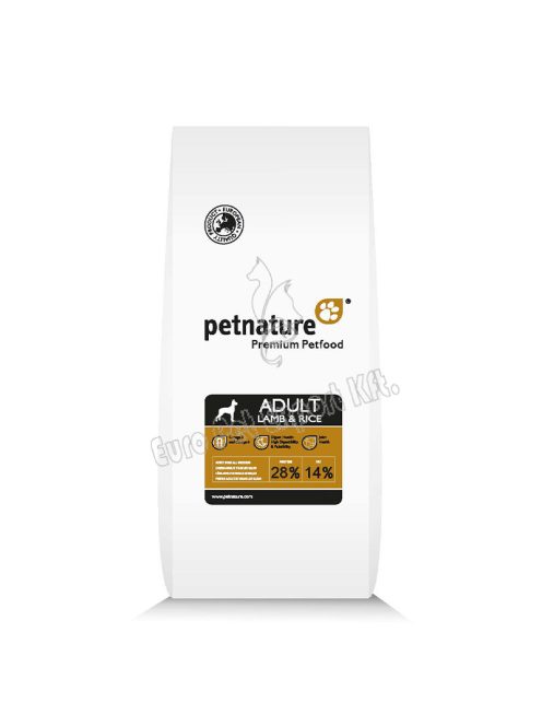 PET NATURE DOG DRY (28/14) 20KG BÁRÁNY-RIZS